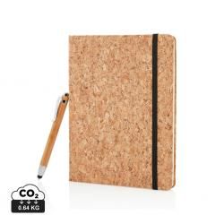 A5 notebook with bamboo pen...