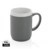 Ceramic mug with white rim