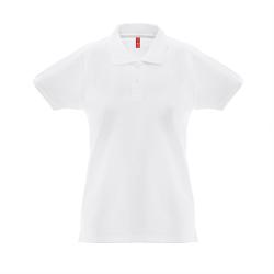 Damen poloshirt. Weiß Thc...