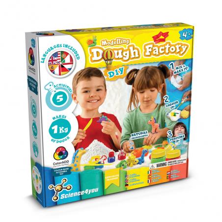 Educational game supplied with a kraft paper gift bag 115 gm² Modeling dough factory kit iv