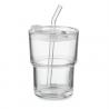 Glasbecher mit trinkhalm 400ml Sip