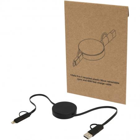 Citala 90 cm 5-in-1 kabel aus recyceltem kunststoff für datenübertragung und 40w schnellladung