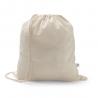 Drawstring bag in recycled cotton 70% and polyester 30% rpet 150 gm² Salamanca
