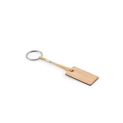Rectangular bamboo keyring...