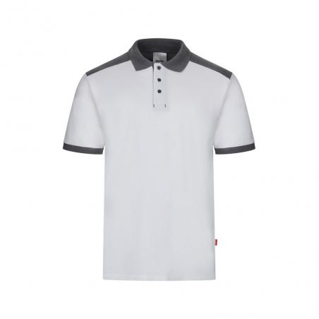 Twotone stretch piqué polo shirt 200gm² with short sleeves in polyester 96% and elastane 4% Vl veles