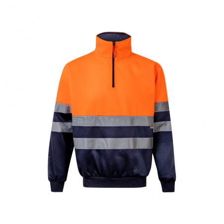 Twotone sweatshirt 300gm² in polyester fleece 100% Vl thor large