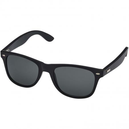Arlo bambus sonnenbrille mit schwarzer beschichtung