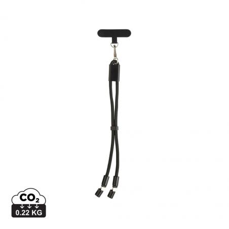 LoopAmp RCS RPET adjustable phone wrist strap 60W cable