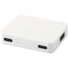 Gaia 4 port USB hub mit USB-A- und Typ-C-Ausgang und zwei eingängen aus recyceltem kunststoff 