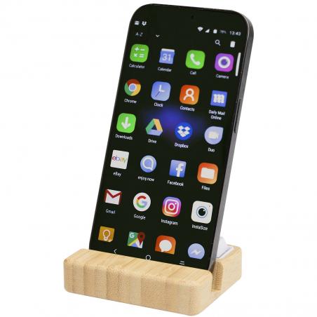 Algol smartphonehalterung aus recyceltem kunststoff mit Fidget-Toy mit bambusdetails 