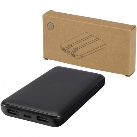 Adhil 10 W 10.000 mah powerbank aus recyceltem kunststoff mit 2 integrierten kabeln 