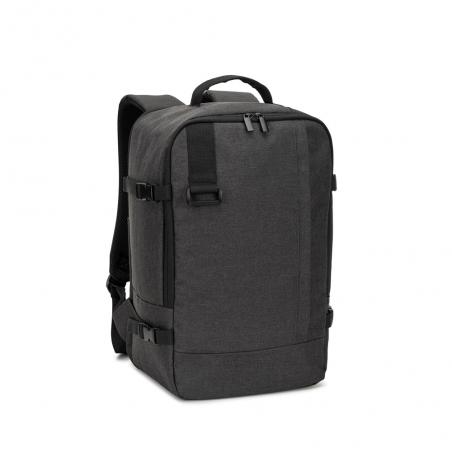 Backpack developed to fulfil the dimensions required by airlines in highdensity 600d recycled polyester Cies