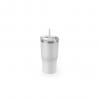 Compact stainless steel travel cup 91% recycled with vacuum insulated double wall and matt finish 600 ml Joyner m