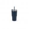 Compact stainless steel travel cup 91% recycled with vacuum insulated double wall and matt finish 600 ml Joyner m
