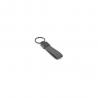 Rectangularshaped keyring made of metal and recycled pet 30% recycled Raven