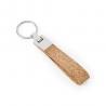 Set consisting of a ballpoint and key ring both in metal and cork Evans