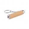 Bamboo and abs key ring with led torch Rachel