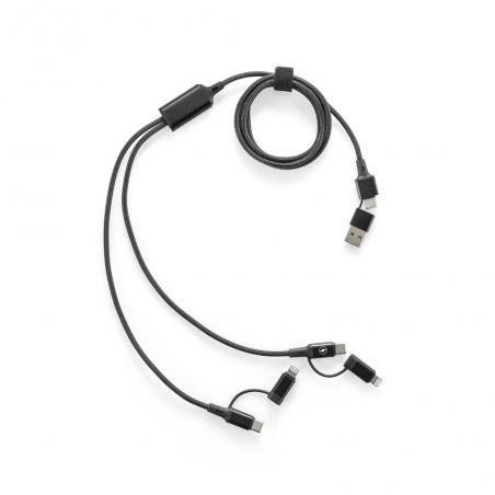 Superfast 6in1 usb cable made of aluminium and recycled pet Bertozzi