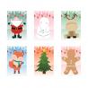 Set of six sheets with christmas figures and 3 sheets of stickers Glimn