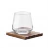 Glas mit untersetzer Drinks