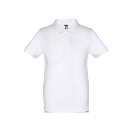 Kids shortsleeved 100% cotton piqué polo shirt unisex. White. White. 2 Thc adam kids wh ii
