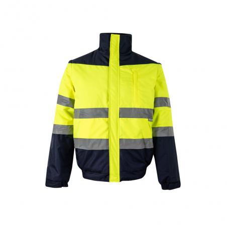 Twotone padded jacket 180gm² in polyester 100% with pu coating Vl jupiter