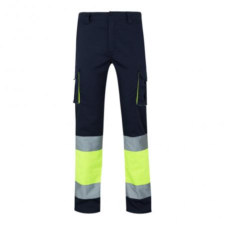 Twotone multipocket stretch trousers 240gm² in cotton 46% eme 38% and polyester 16% Vl zeus