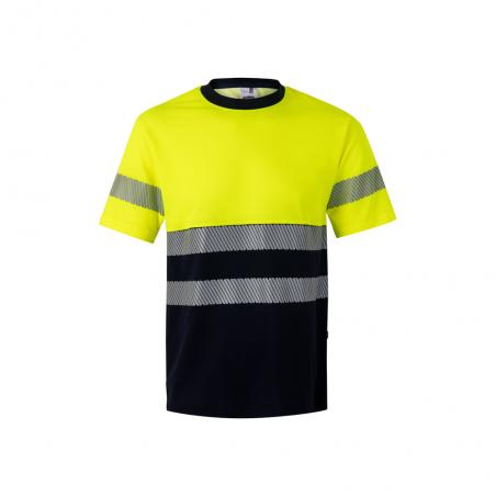 Twotone piqué tshirt 150gm² in cotton 55% and polyester 45% Vl bastet