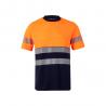 Twotone piqué tshirt 150gm² in cotton 55% and polyester 45% Vl bastet