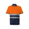 Twotone piqué polo shirt 150gm² with short sleeves in cotton 55% and polyester 45% Vl achelous