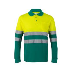 Twotone piqué polo shirt...