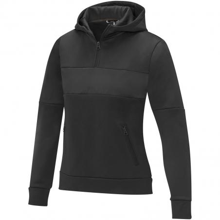Sayan kapuzenpullover mit halbem reißverschluss für damen 