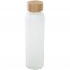 Lume 500 ml flasche aus mattiertem kalknatronglas mit bambusdeckel 