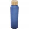 Lume 500 ml flasche aus mattiertem kalknatronglas mit bambusdeckel 