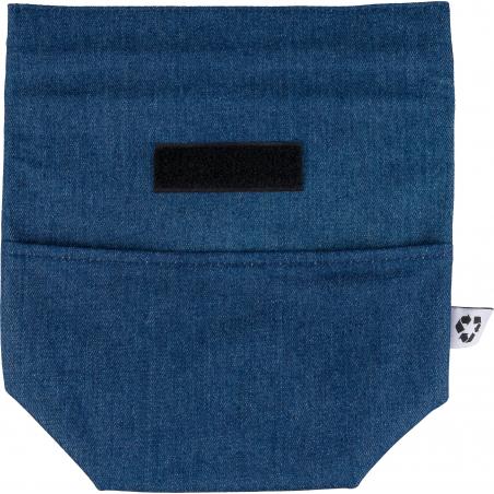 Recycelte Denim-Kühltasche mit Rollverschluss Mira