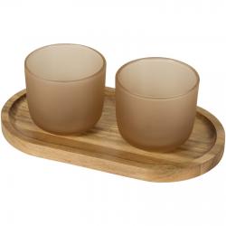 Male set aus holztablett...