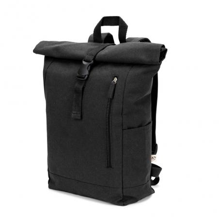 Roll top backpack in recycled cotton and recycled polyester 380 gm² Saint
