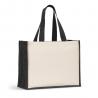 Canvas bag 320 gm² with bottom and sides in laminated jute 350 gm² in colors Helsinque colour