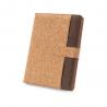 A5 folder in cork and recycled polyester 100% rpet with removable notepad Fielding