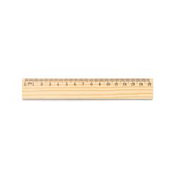 Pine wood ruler with 15 cm...