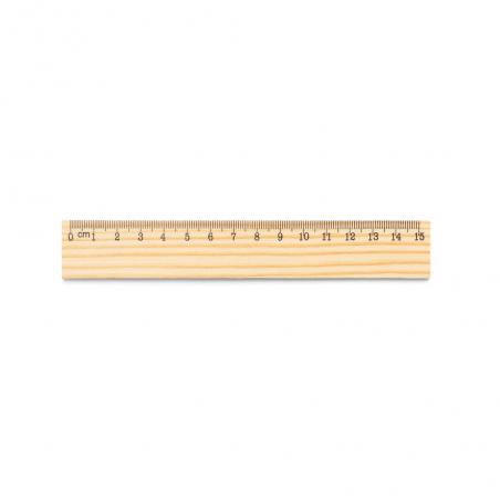 Pine wood ruler with 15 cm scale Wesley 15