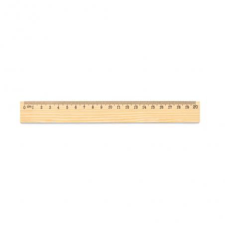 Pine wood ruler with 20 cm scale Wesley 20