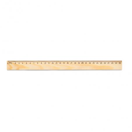Pine wood ruler with 30 cm scale Wesley 30
