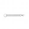 Short polyester lanyard for sublimation printing with standard ring and carabiner clip Crawley