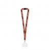 Polyester sublimation lanyard with carabiner safety clasp and rigid card holder Carlisle