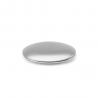 Doublesided round aluminum mirror with magnetic closure Kayla
