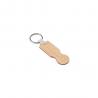 Bamboo key ring with coinshaped end Shopz