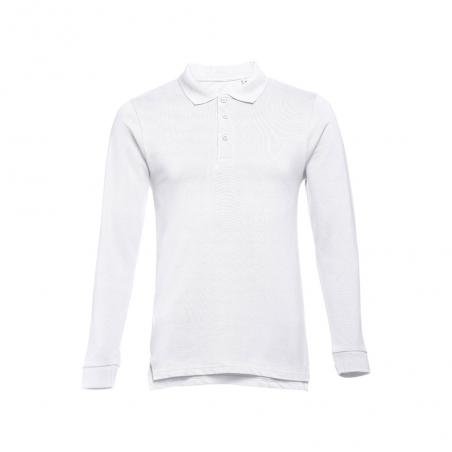 Mens long sleeve polo shirt. White. 3Xl Thc bern wh 3xl ii