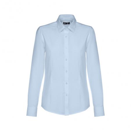 Womens longsleeved oxford shirt with pearl coloured buttons. Light blue Thc tokyo women ii