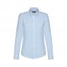 Womens longsleeved oxford shirt with pearl coloured buttons. Light blue Thc tokyo women ii